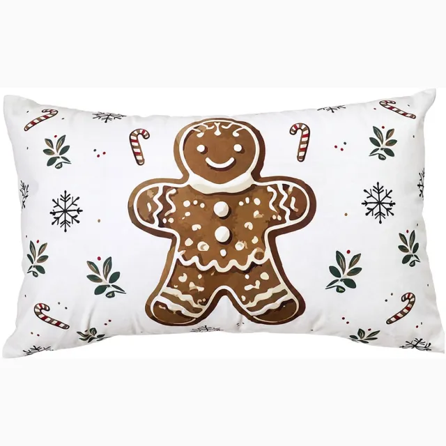 Clayre & Eef Sierkussen Beige Polyester Gingerbread man
