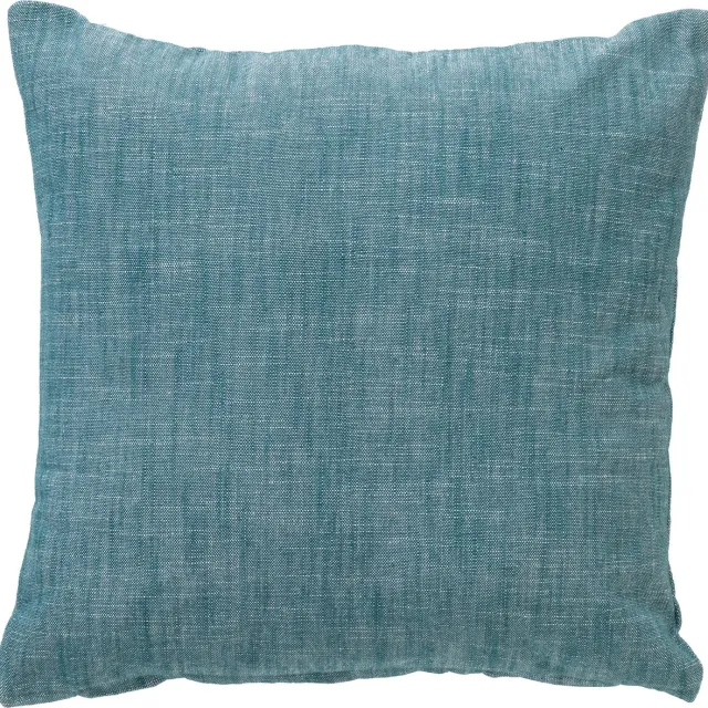 Dutch Decor NATURA - kussenhoes 45x45 cm - 100% biologisch katoen - Sagebrush Green - groen - met rits - zonder binnenkussen Blauwgroen
