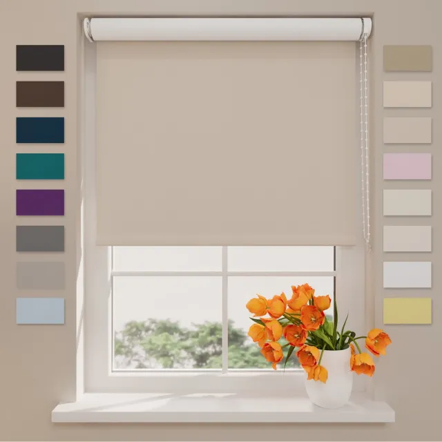 DTCH Rolgordijn Verduisterend - Easy - Beige - 130 x 190 cm
