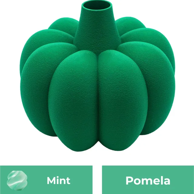 Lovora Pomela organische vaas – Decoratieve vaas - Mint - 3d geprinte vaas – geschikt voor droogbloemen