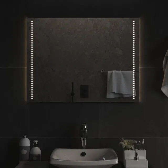 vidaXL Badkamerspiegel LED 60x80 cm Transparent