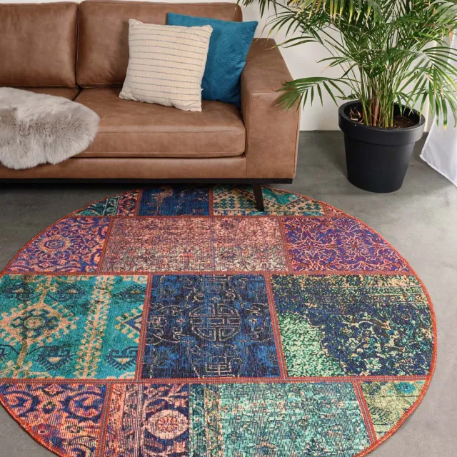Heritaged Patchwork vloerkleed rond - Fade No.1 multi 152