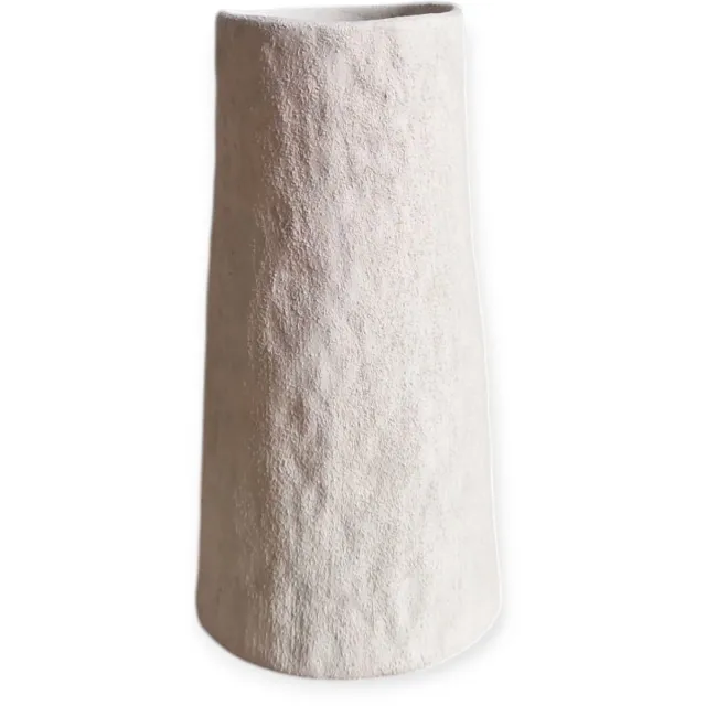 DK design Daan Kromhout - Vaas - Bloemenvaas - Porto - Wit - Keramiek - Robuust - 10x10x20cm