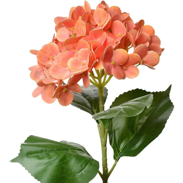 Clayre & Eef Kunstbloem Hortensia 68 cm Oranje Kunststof