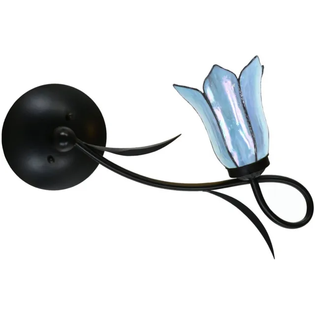 Coloured by Art Tiffany Wandlamp / Plafonnière Lovely Gentian Blue - Art Deco Trade Lichtblauw