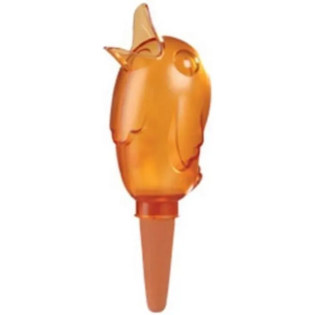 Scheurich waterdispenser Bördy S | 6 x Oranje | 90 ml capaciteit | Kleine gieter met kleibodem | Waterdispenser planten en bloemen terracotta stengel
