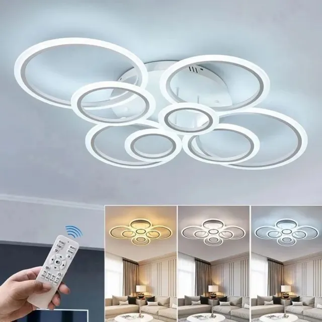 Riserva LED Plafondlamp modern minimalistisch rond wit 103W dimbaar 3000‑6500K met afstandsbediening Ra80 voor woonkamer slaapkamer keuken