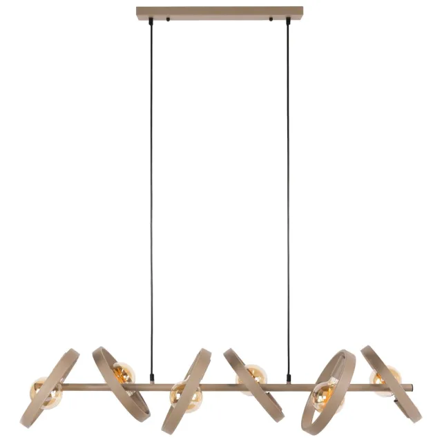 Nest of Nora Hanglamp Envi 6-lichts - Industrieel design - Beige