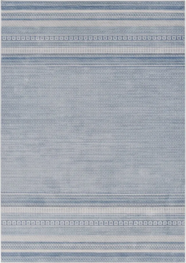 Vercai Rugs Cashmere Collectie - Laagpolig Vloerkleed - Zacht Tapijt met Modern Ontwerp - Polyester - Lichtblauw