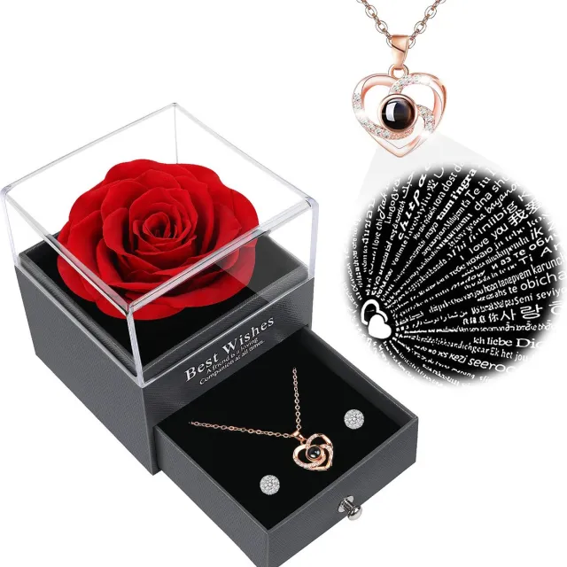 Blazelife Eeuwige Bloem Rose Rozengoud