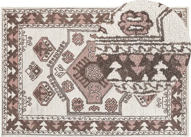 Beliani TOMARZA - Vloerkleed - Multicolor - Wol meerkleurig, foto 3