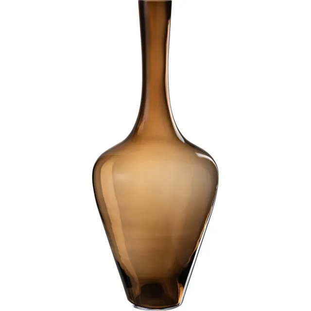 J-Line vaas Joni - glas - amber - large - 70 cm hoog Bruin