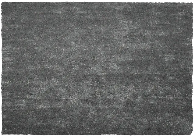 Beliani DEMRE - Shaggy vloerkleed - Donkergrijs - 160 x 230 cm - Polyester