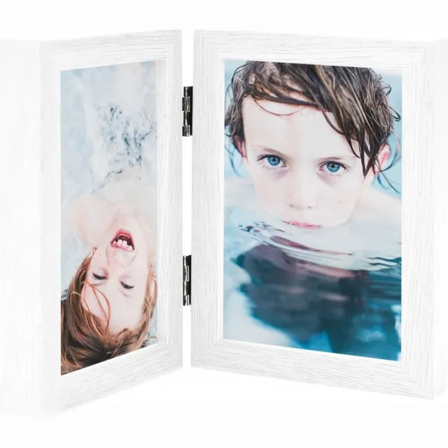 vidaXL Fotolijst - tweeluik - 2x(13x18 - cm) - wit