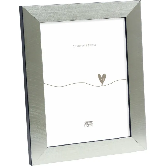 Deknudt Frames fotolijst S47BE2 - zilver - zwarte boord - foto 18x24