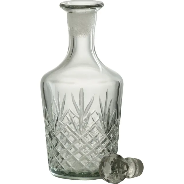 J-Line decoratie Fles Faune - glas - transparant - large