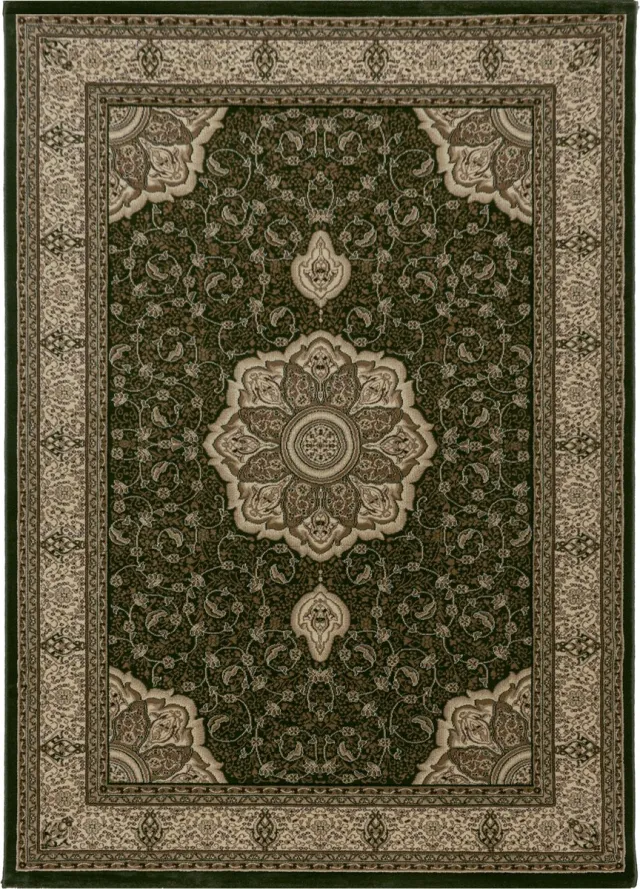 Muratap Isfahan Oosters Klassiek Laagpolig Vloerkleed Groen- 120x170 CM