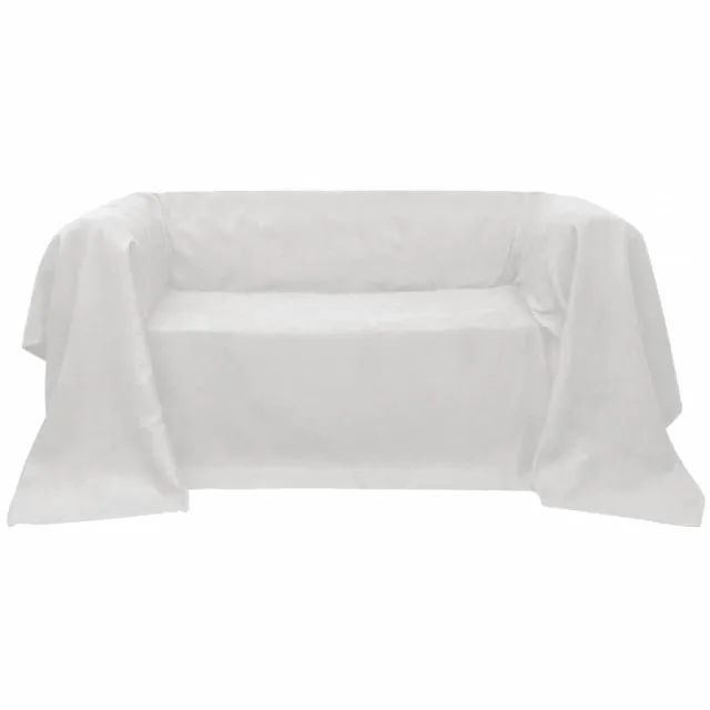 vidaXL Bankhoes 270x350 cm microsuède crème