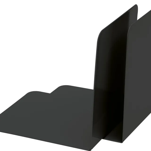 Alco boekensteun Alco 85x140x140mm metaal 2 stuks in doos zwart Boekensteun Alco 85x140x140mm metaal set a 2 stuks zwart