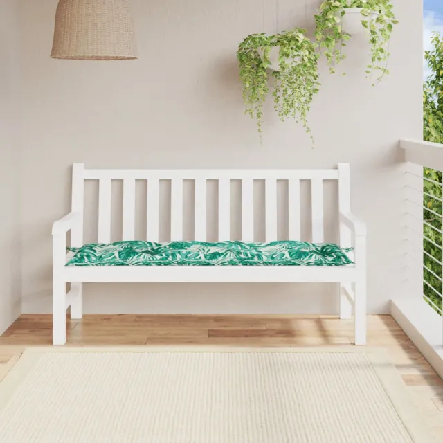 vidaXL Tuinbankkussen 150x50x7 cm oxford stof bladpatroon groen