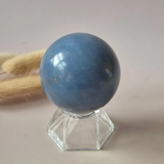 Moonlight Gemstones Angeliet bol 5-6cm – Kalmerende Edelsteen voor Rust & Spirituele Verbinding Meerkleurig