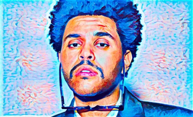 The Weeknd 3 - Poster - 70 x 100 cm Blauw
