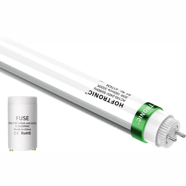 HOFTRONIC LED TL armatuur 150cm Dubbel - T8 fitting - flikkervrij - 3000K Warm wit licht - 60W 9600lm (160lm/W) vervangt 138 Watt TL lamp - 5 jaar garantie Transparant