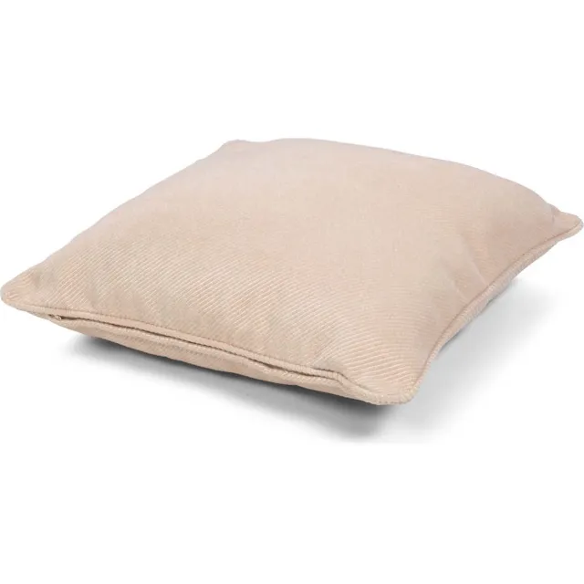 Dutch Decor HULTET - Sierkussen 45x45 cm - lichtroze stof - glanzende beige sierdraad - opvallende rits - Inclusief binnenkussen
