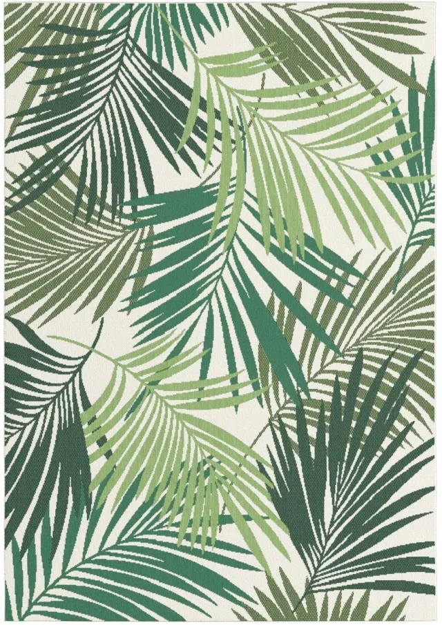 AFK Living Binnen buiten design tapijt vlekbestendig TROPICAL groen