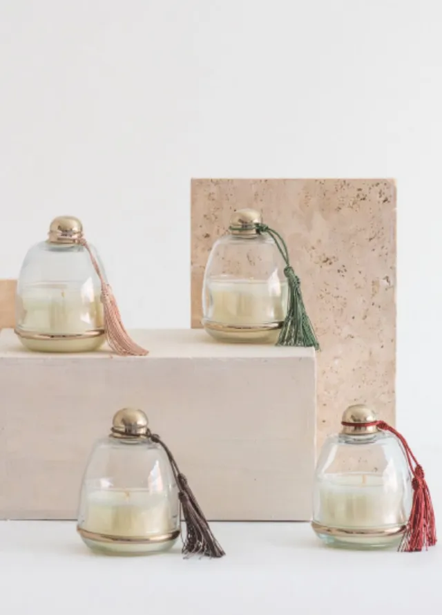 Côté Bougie geurkaars Cloche Beige - Menthe&The