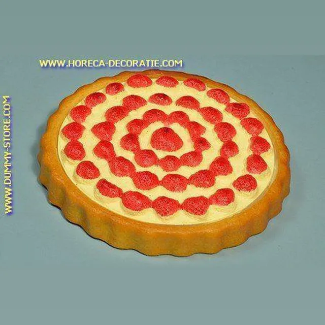 MilaNNE Aardbeien taart - √ò 230 mm - taartdummy rood + bruin