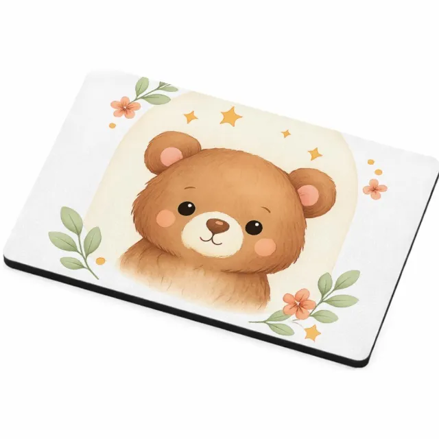 Mr Cadeautjes MDF magnetische fotolijst 7,5 x 5 - design Rustige bosvrienden in zachte boogvormen | cadeau Wit
