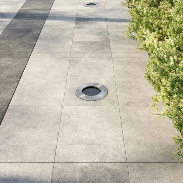 vidaXL Tuingrondspots 3 st rond Zilver