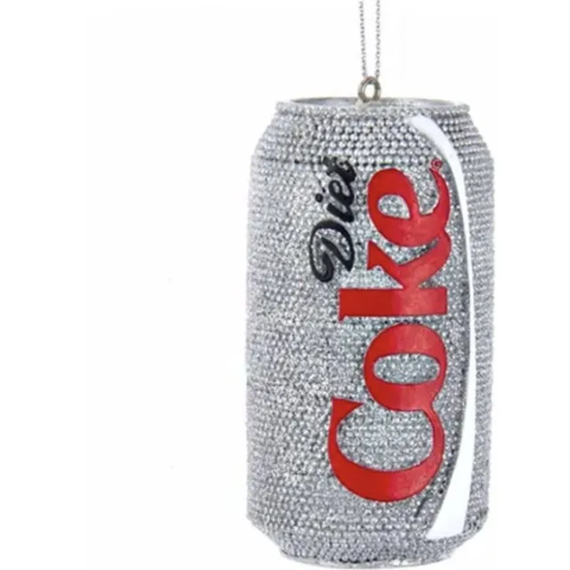 Coca-Cola Glitter Diet Coke Blik Kersthanger zilver