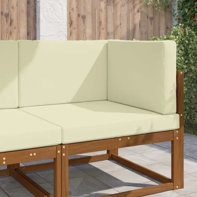 vidaXL Buiten bankkussen Stof Crèmekleurig 80 x 80 cm