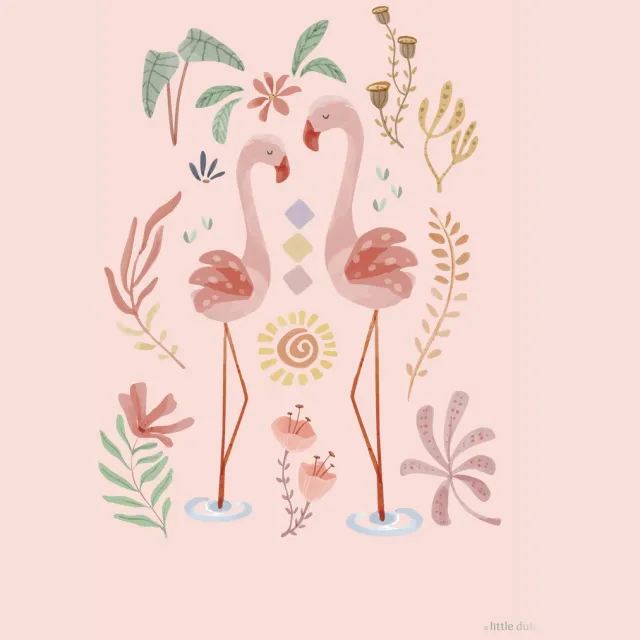 Little Dutch Blooming Safari Poster - A3 Roze licht 3