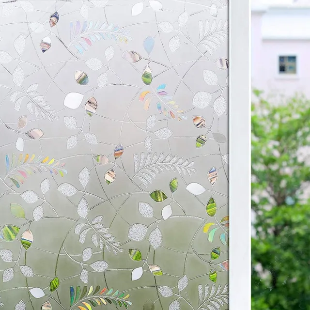 Raamfolie 45*100 CM - Decoratiefolie - Plakfolie - Zelfklevende raamfolie voor statisch glas - Voor statisch glas, vensterfolie, raambedekking voor kantoor, thuis, keuken wit