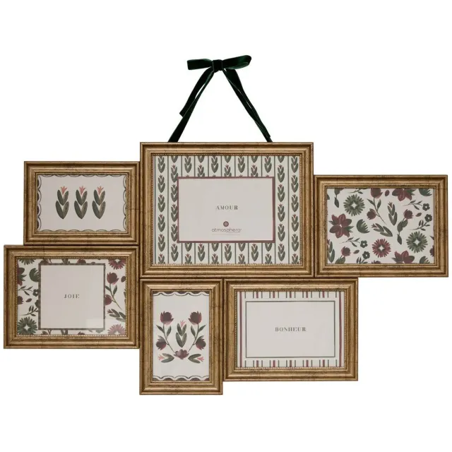 Atmosphera Créateur d'intérieur® Mona fotolijstje voor 6 foto's, bruin Marron