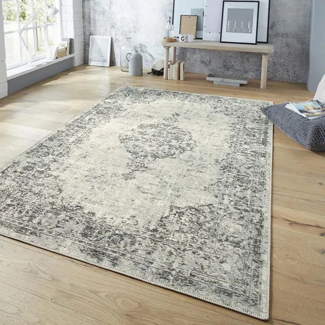 Elle Decoration Vintage vloerkleed – Pleasure Groen/Zwart Vertou 80x150cm