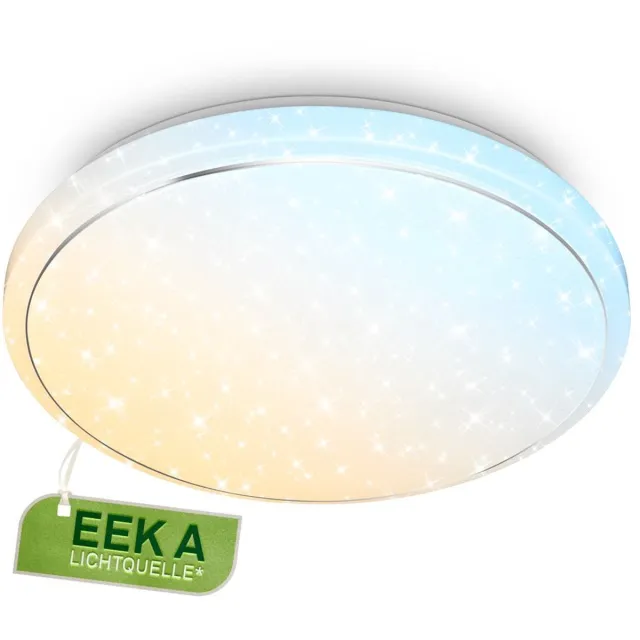 B.K.Licht BRILONER Star A - Dimbaar Plafondlamp – met EEK A - sterrenhemel lamp - met afstandsbediening – CCT – grote plafonniere – Ø48cm – 19.5W wit