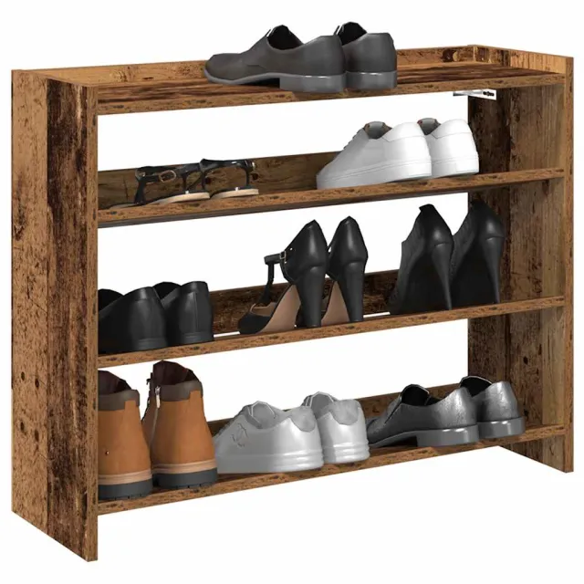 vidaXL Schoenenrek 80x25x62 cm bewerkt hout oud houtkleurig Bruin