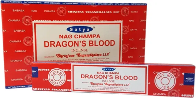 Satya Wierookstokjes Satya Dragon's Blood - doos met 12 pakjes van 15 gram