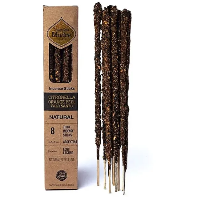 Sagrada Madre citronella orange en palo santo - wierook - geurstokjes - 1 doosje Multicolor