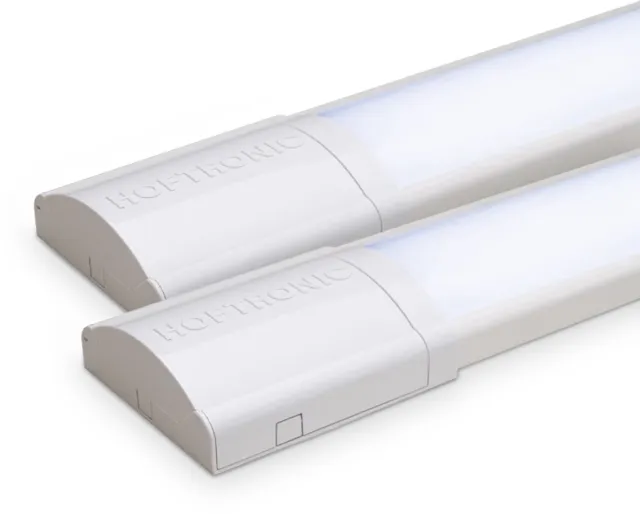 HOFTRONIC Set van 2 LED batten 150cm – 50 Watt 7000 lumen – Flikkervrij – Daglicht wit 6500K – Koppelbaar – Polycarbonaat – IP20 – 230V – Onderbouwverlichting