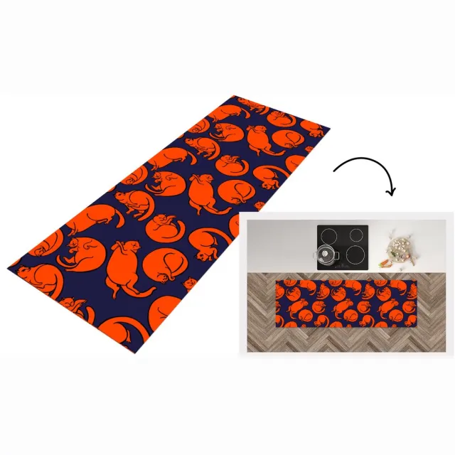 KitchenYeah Keukenloper - Loper keuken - Slapen - Kat - Patronen - Keukenloper vinyl multicolor, foto 7