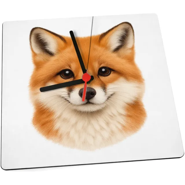 Mr Cadeautjes Klok 19 x 19 - design Een groot, centraal dierenportret met luxe uitstraling en ru | cadeau Wit