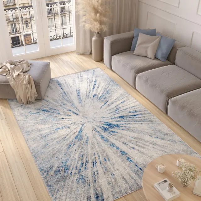 Tapiso Valley Vloerkleed Woonkamer Tapijt Grijs Blauw Maat– 120x250