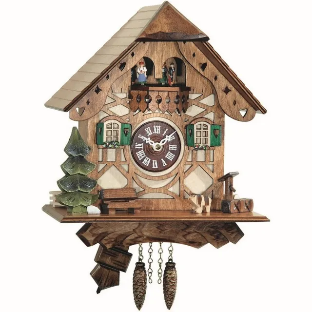 Engstler 0188 QPT - Wandklok met slinger - Quartz bruin