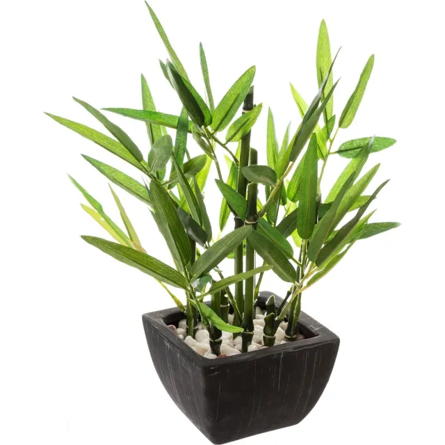 Atmosphera Créateur d'intérieur® Atmosphera Kunstplant in een pot - decoratieve bamboe, 26 cm Noir