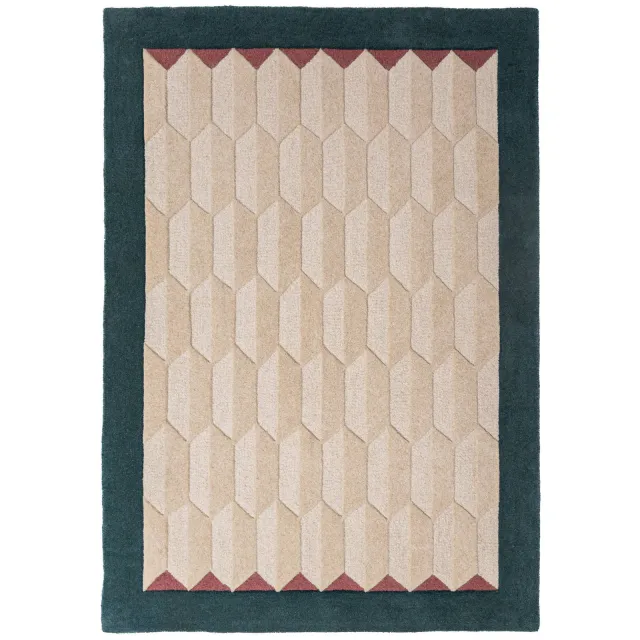 Flair Rugs wollen vloerkleed blauw